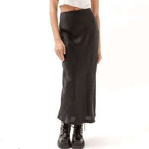 UO Winona Satin Maxi Skirt